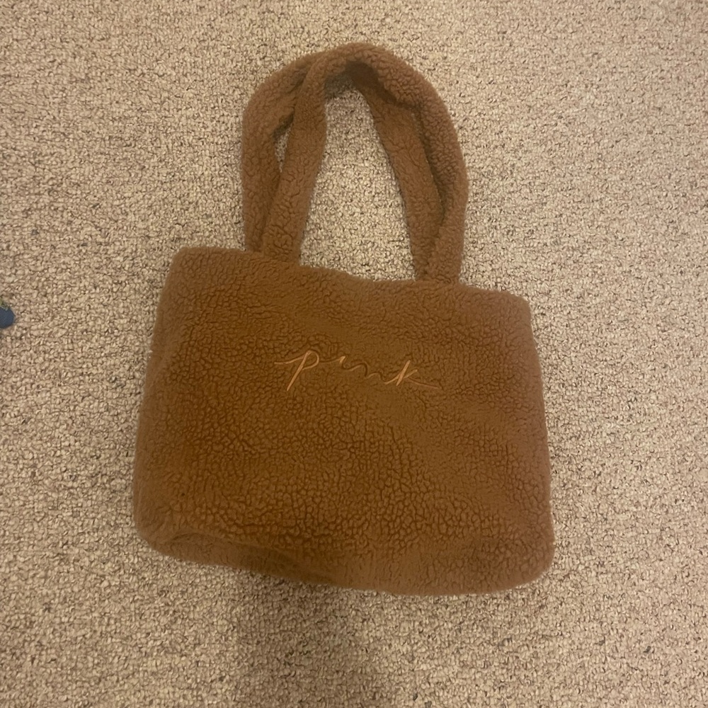 Victoria Secret PINK Fuzzy Cozy
Brown Plush Sherpa Tote Bag